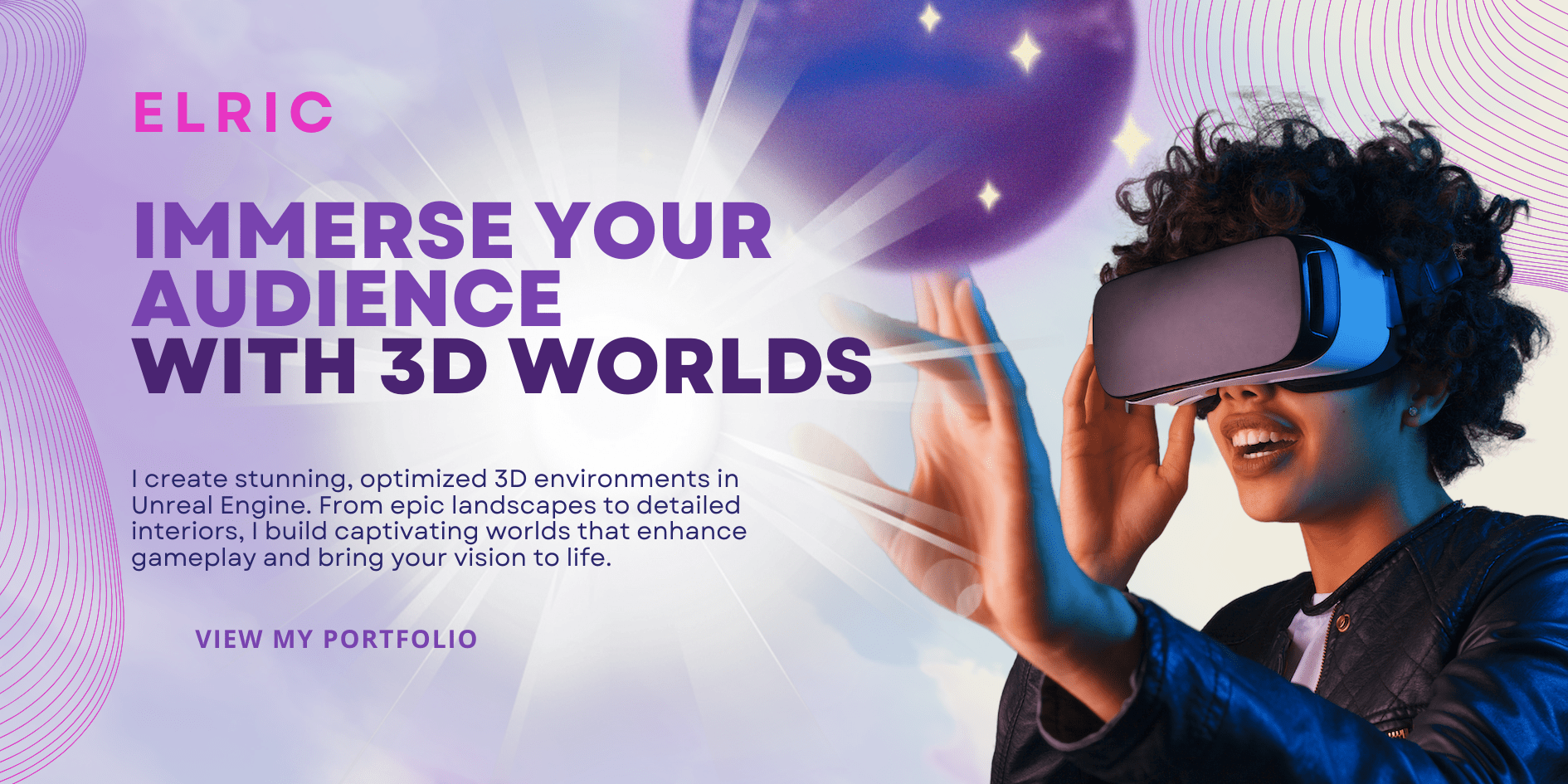 Purple and White Futuristic Artificial Intelligence Technology Banner