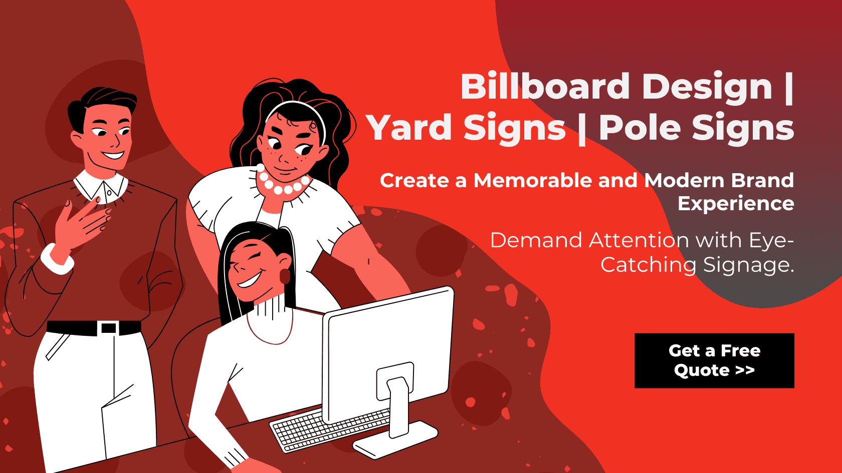 Red Digital Signage Marketing Strategy Blog Banner