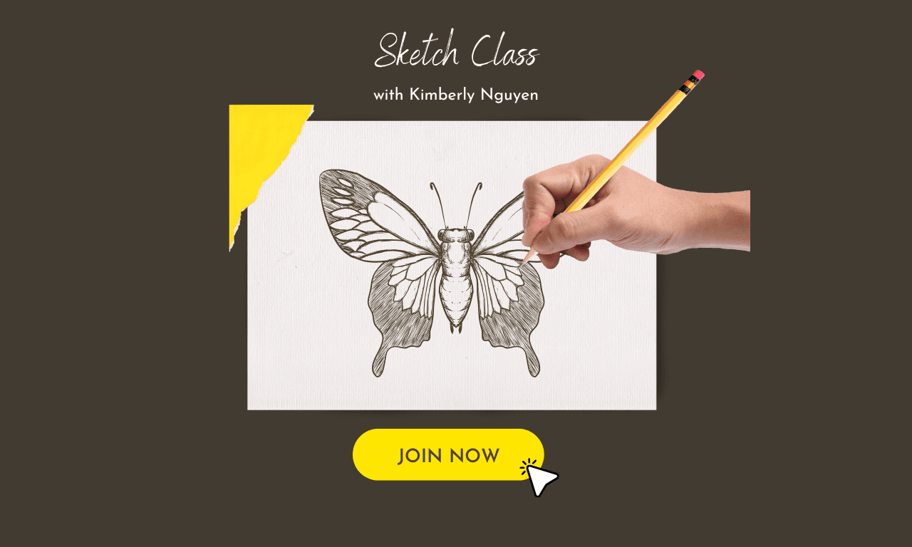 Sketch Art Class Instagram Post - Drawing course Join Now (1280 x 768 px)