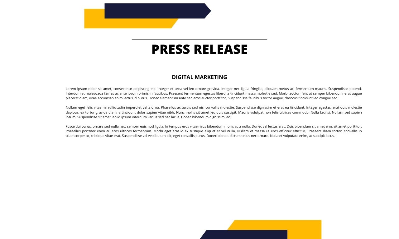 White Yellow Blue Modern Digital Marketing Press Release Document (1280 x 768 px)