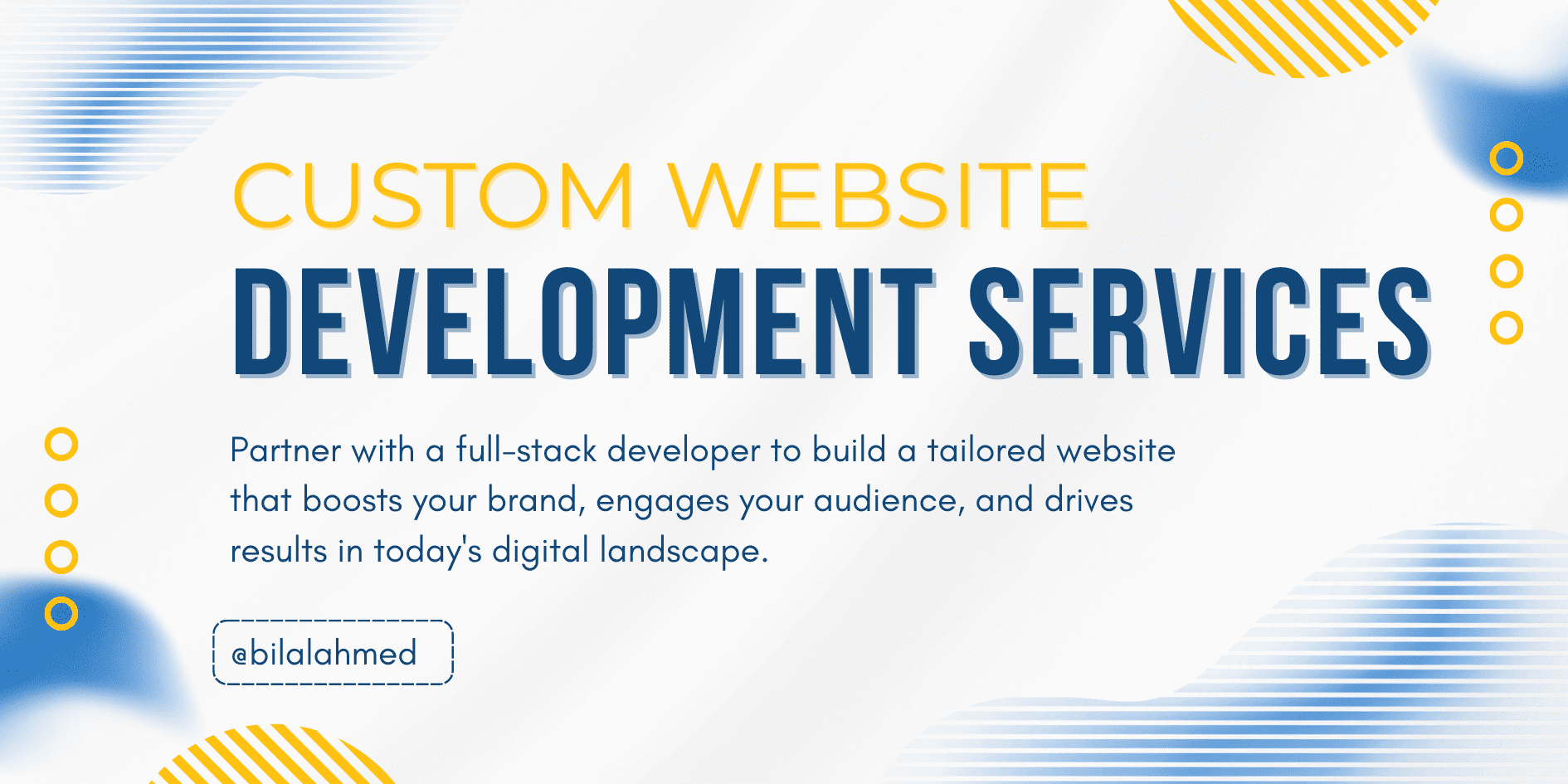 White Yellow and Blue Gradient Geometric Webinar Business Marketing Banner Landscape