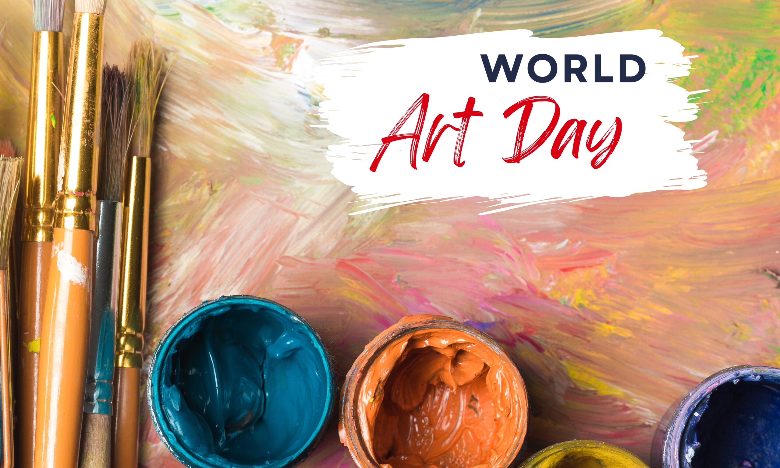 Yellow Modern World Art Day Instagram Post (1280 x 768 px)