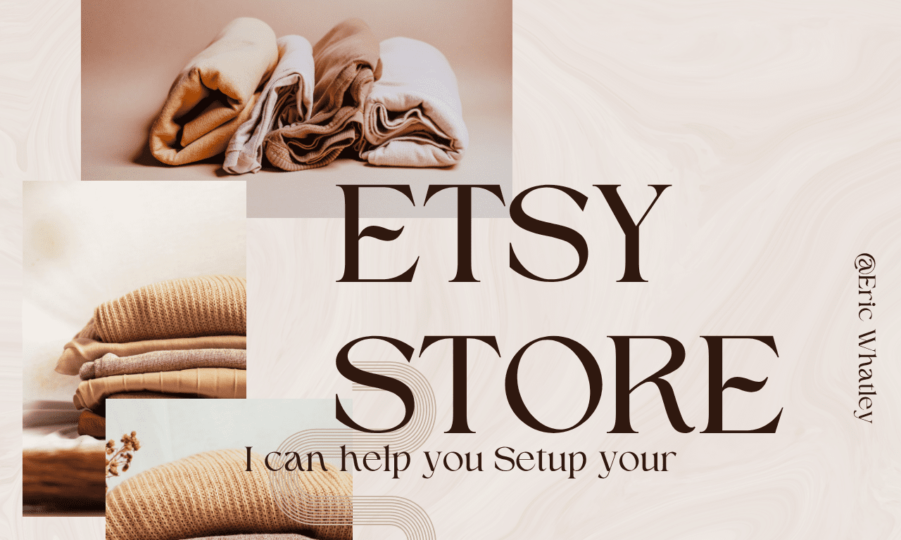beige minimalist fashion store Etsy Shop Cover