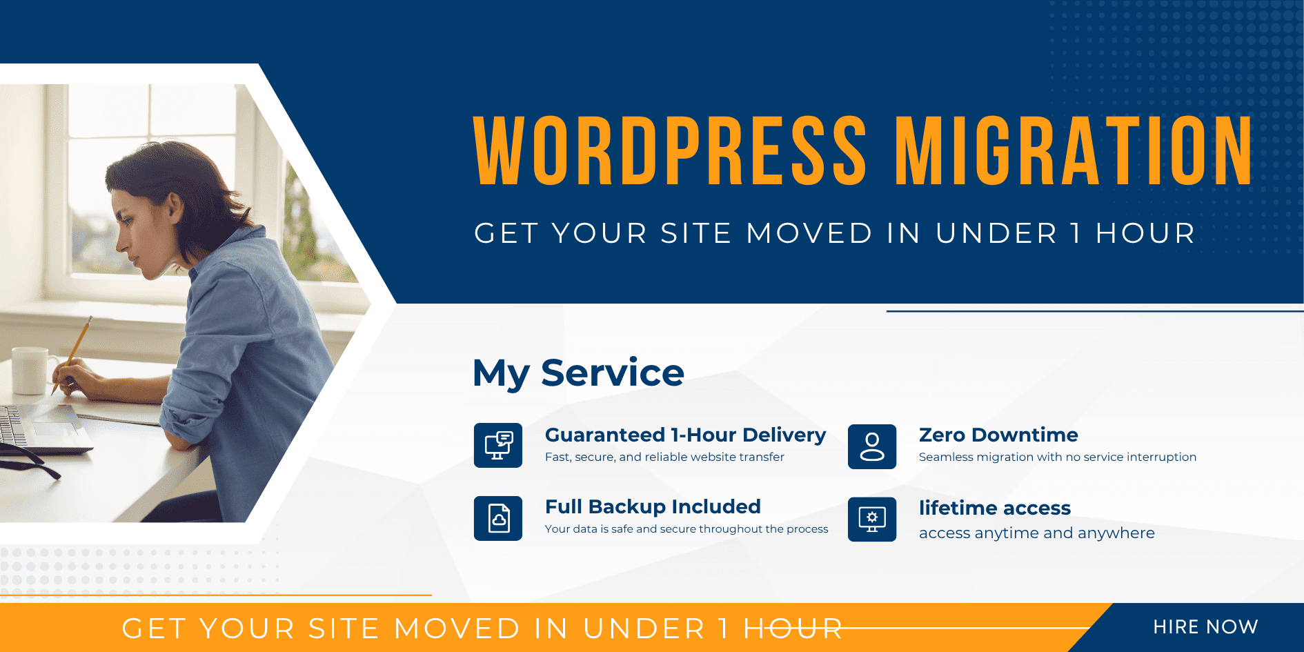 orange modern course banner