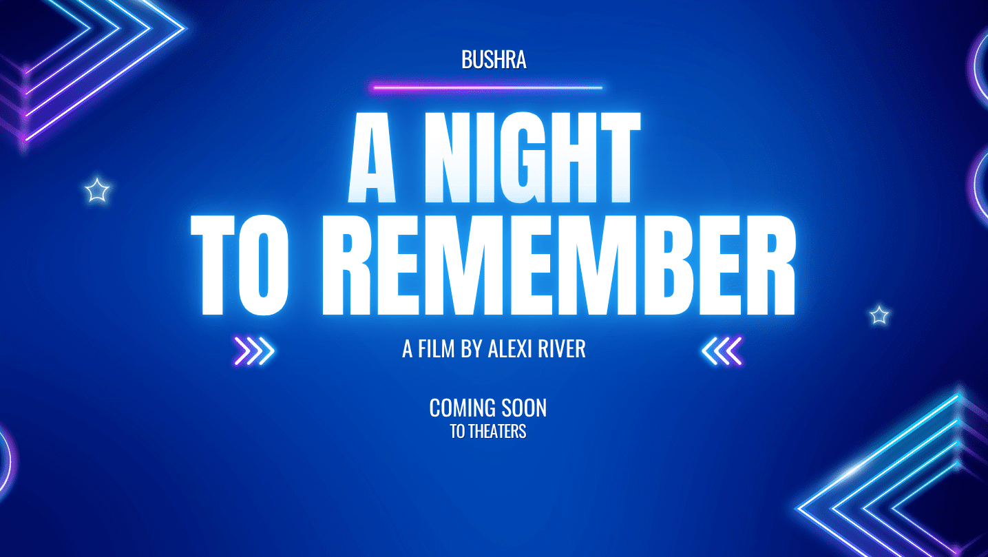 Blue Glow Neon Night Party Flyer