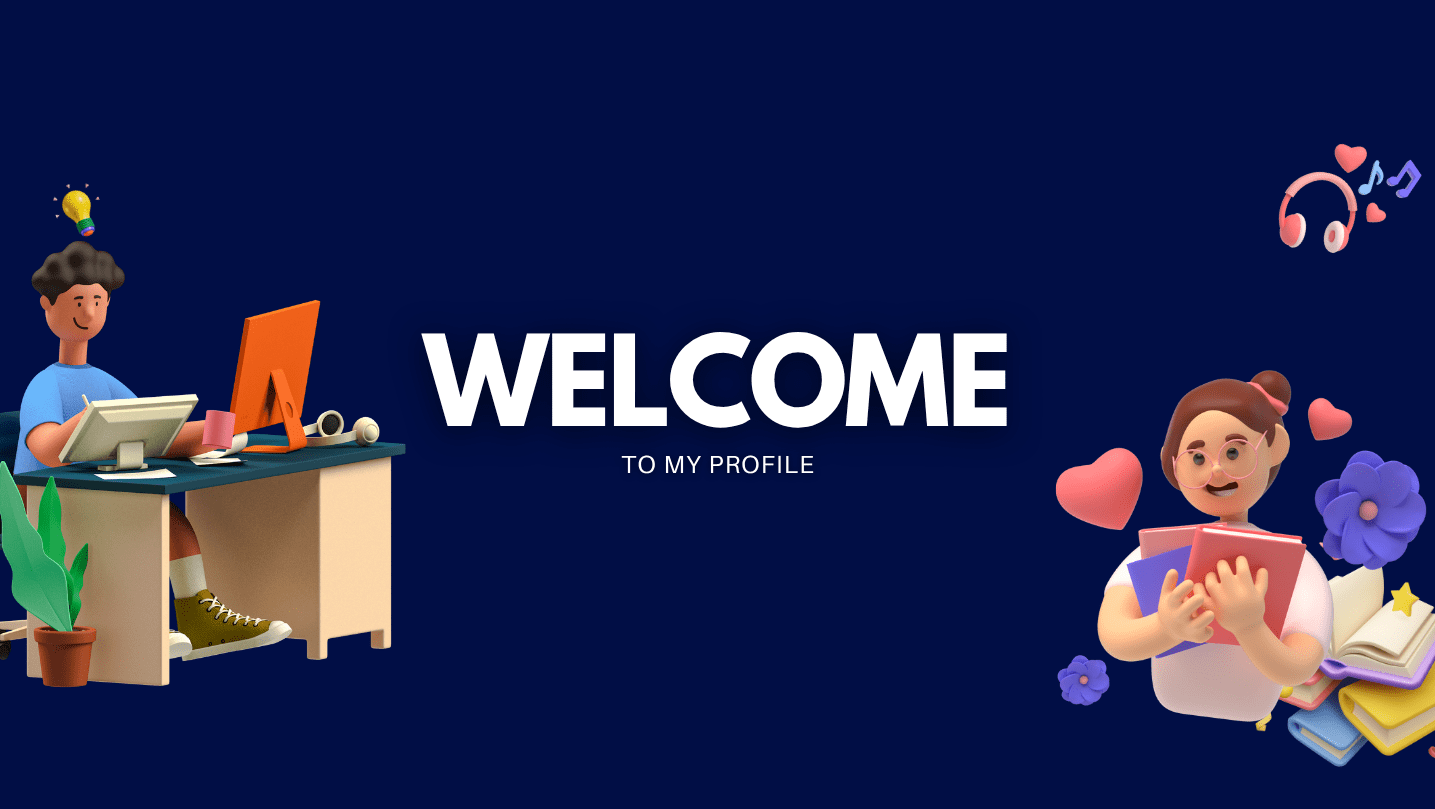 Blue White 3D Modern Discord Profile Banner