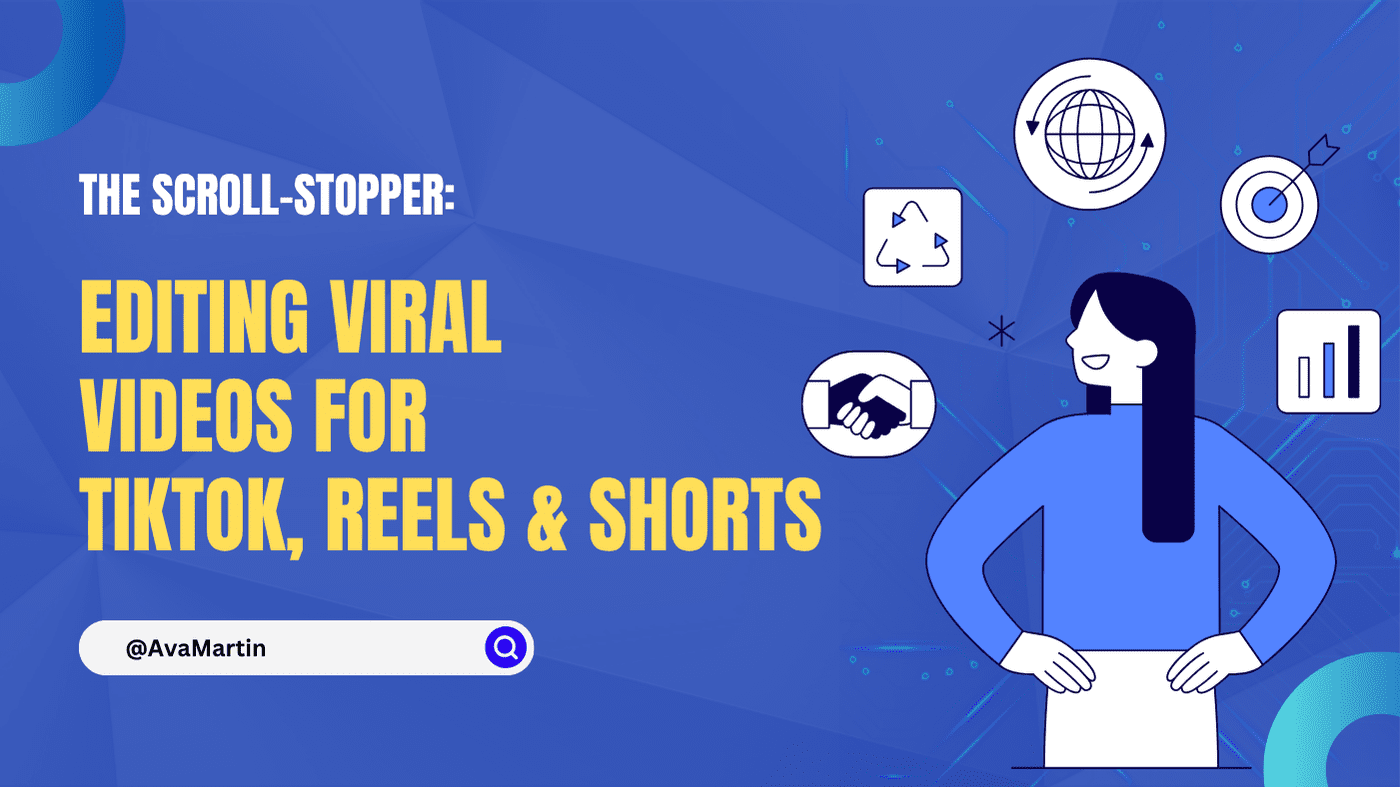 Blue and Yellow Minimalist Modern Social Media Marketing Blog Banner