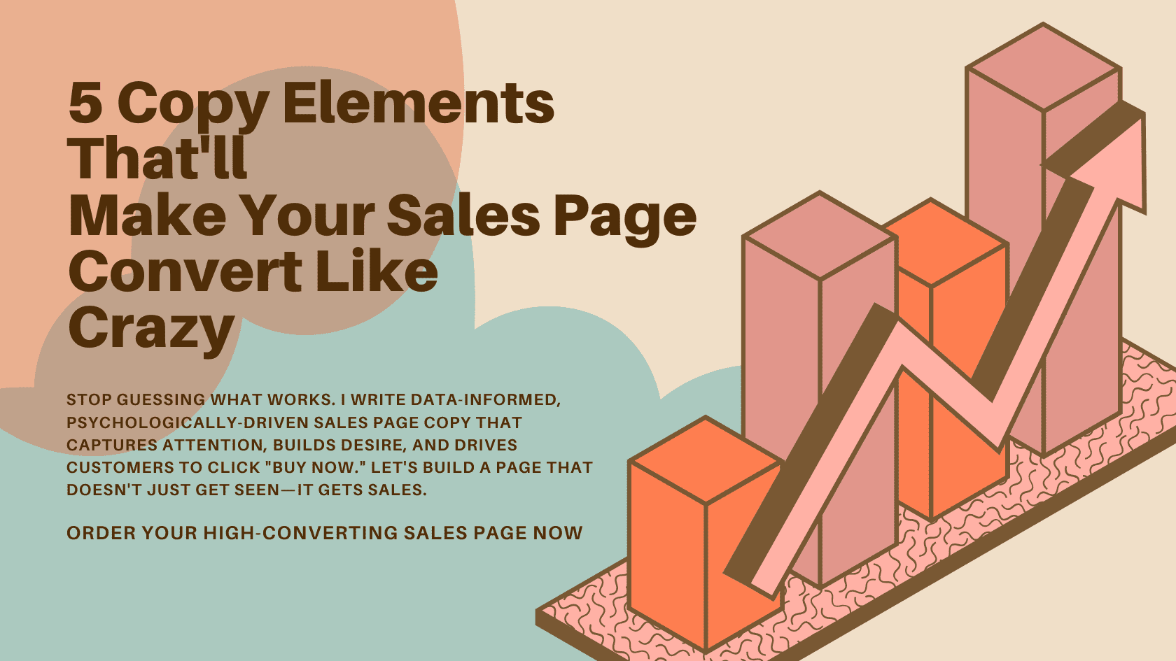 Brown Blue Modern Sales Process Blog Banner