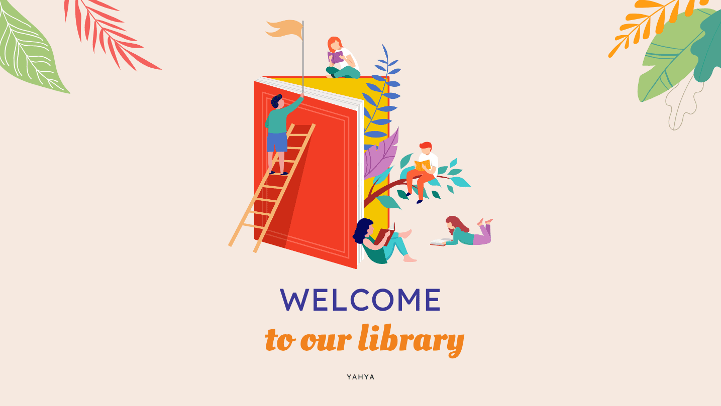 Colorful Flat Welcome to Our Library Banner