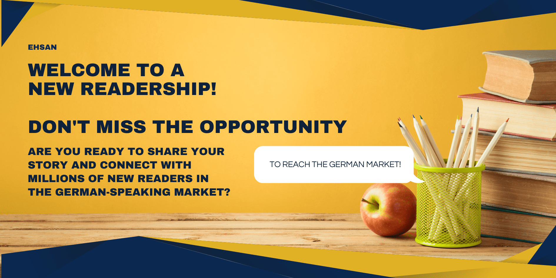 Yellow Modern Back to School Banner Landscape