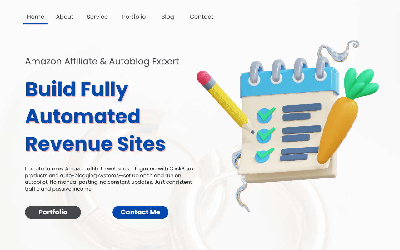 Blue and Yellow Modern Graphic Design Landing Page Desktop Mockup