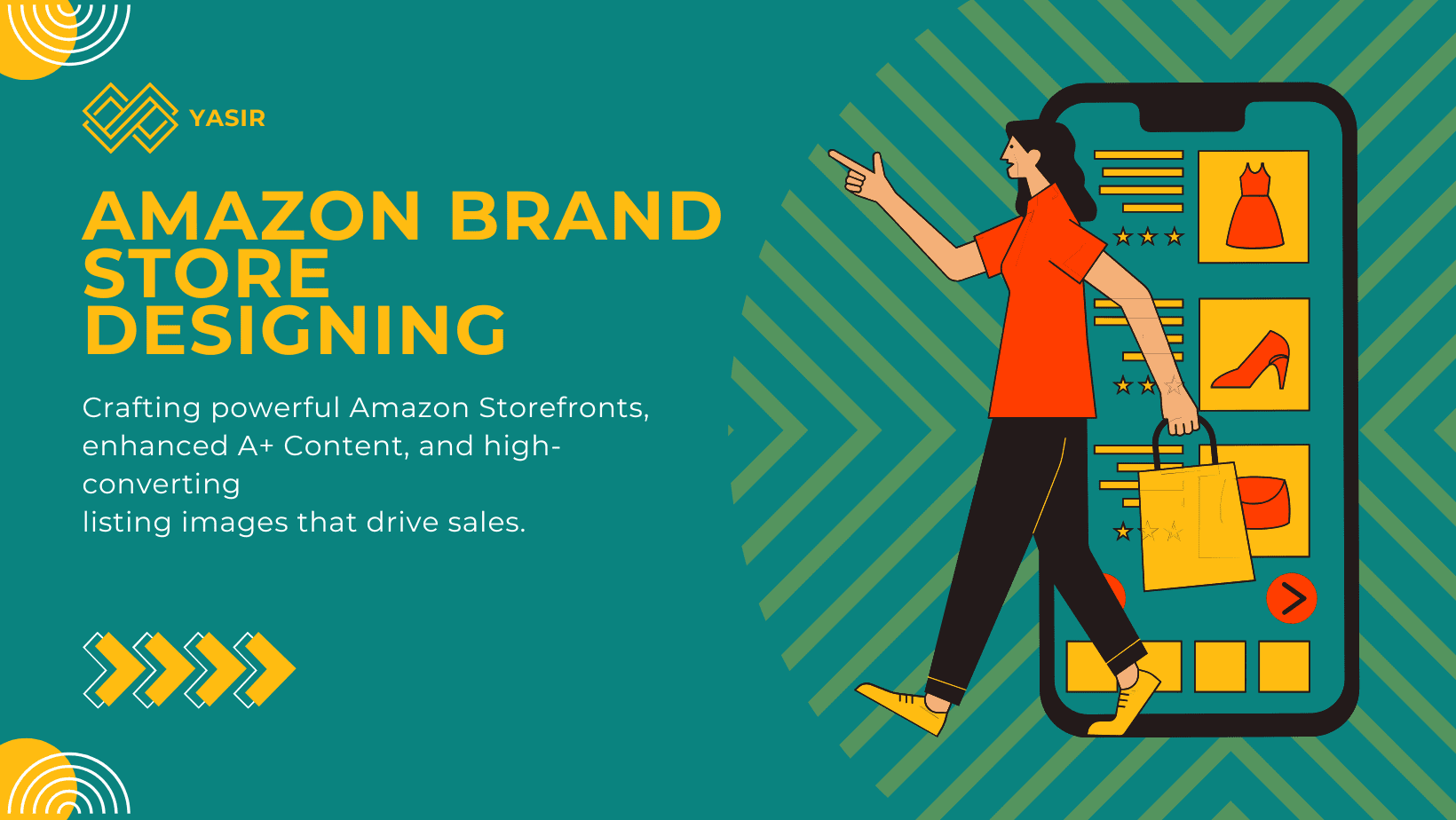 Green Yellow Illustration Online Store Facebook Cover (1)