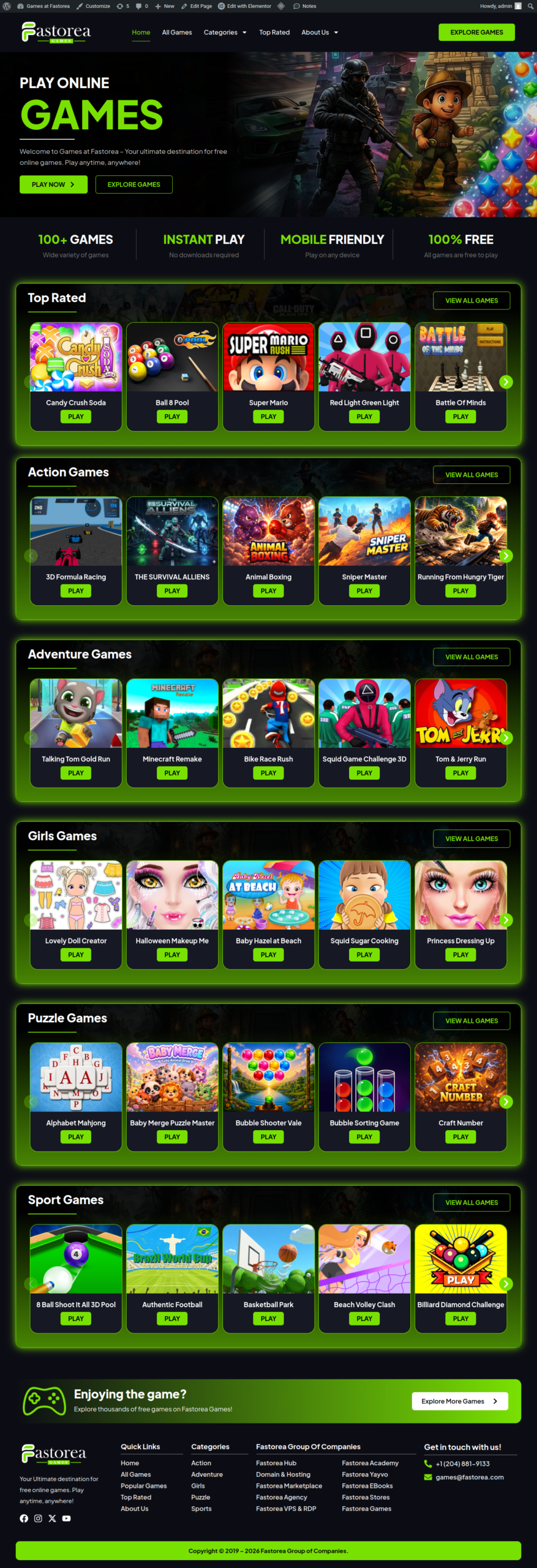 Fastorea Games Portfolio