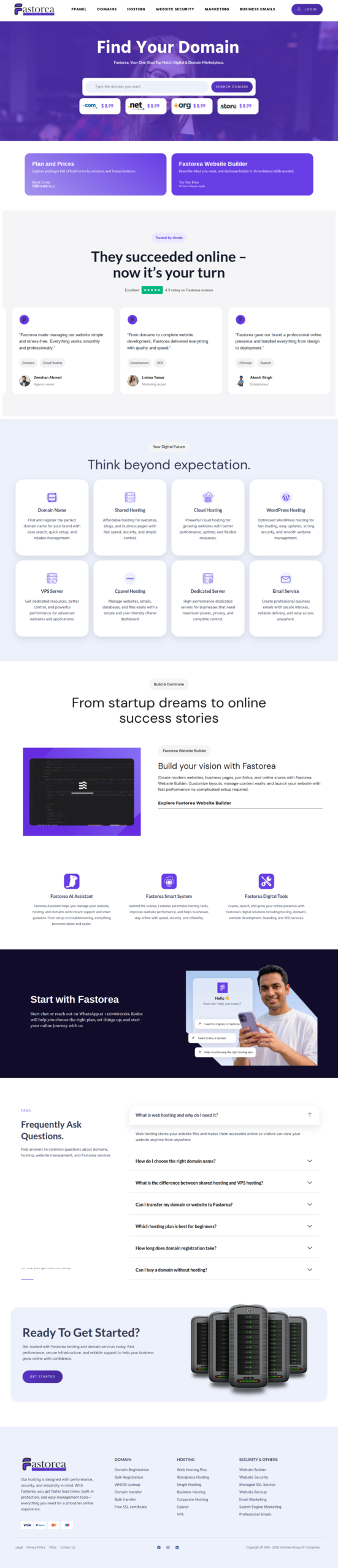 Domain and Hosting Portfolio